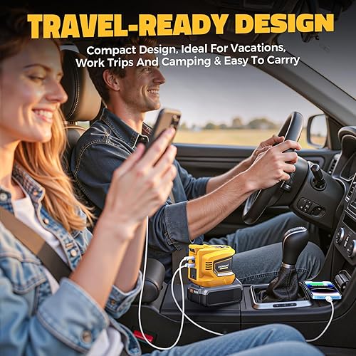 Miniatura 99 de Inversor de corriente de 200 W para batería Milwaukee M18, CC 18 V a CA 110-120 V, generador de estación de energía portátil, adaptador de cargador