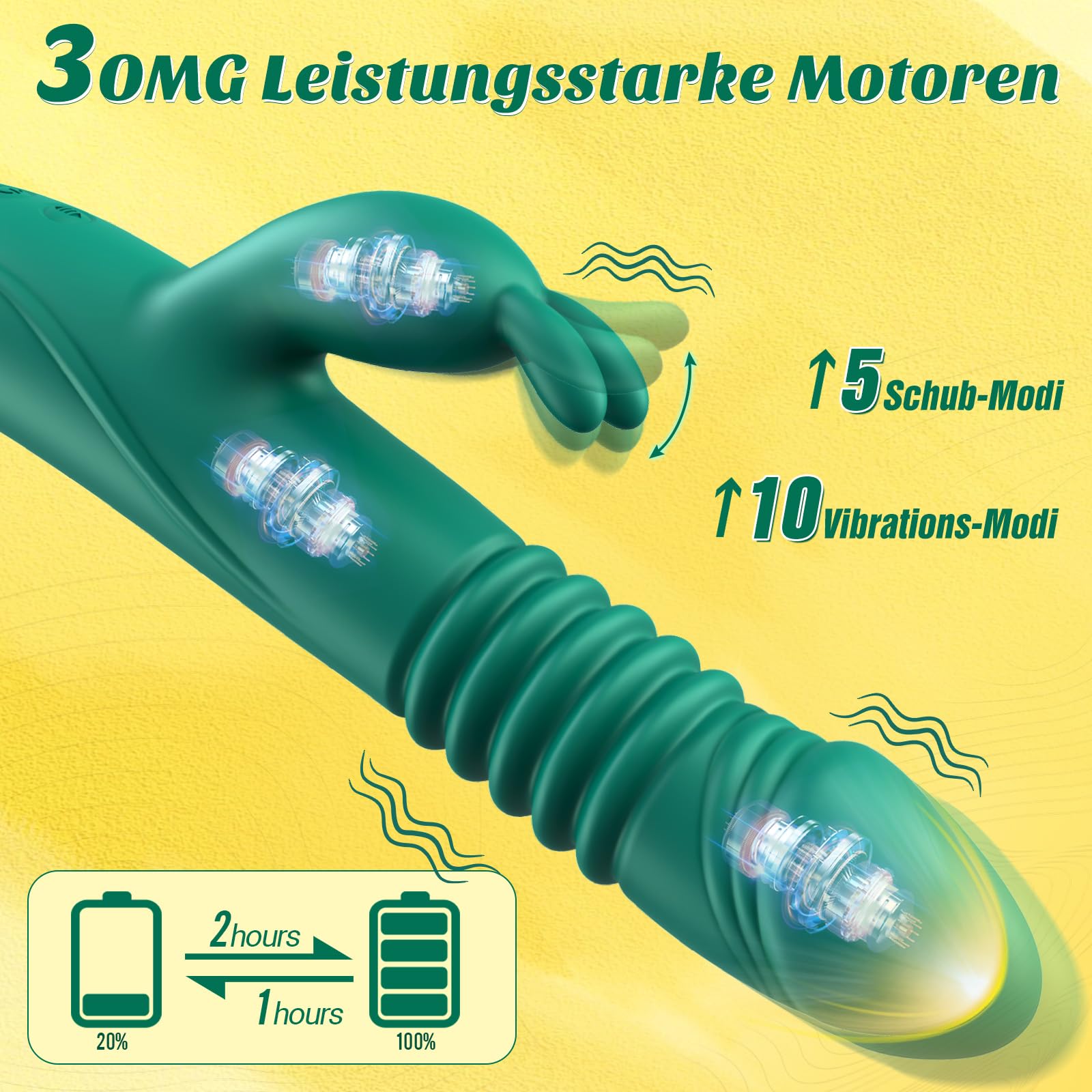 Vibrazione per le donne vibratore di spinta, Dildo Sex Toys per le donne Giocattoli del sesso di coppia Set di vibratori per le donne Clitoride Solo, G Spot Rabbit Vibratore