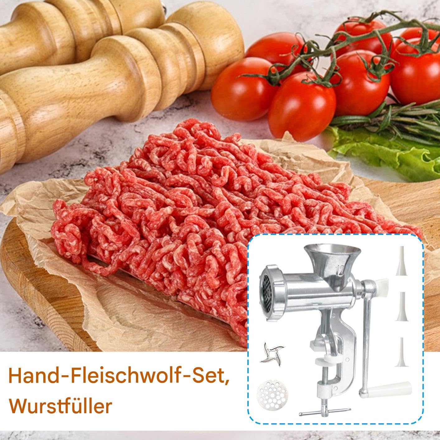 Carne, smerigliatrice di carne pesante Duty - lega di carne Mincer Salsiccia Mill | Utensili da cucina pesanti robot da cucina per macinare, affare, preparazione dei pasti