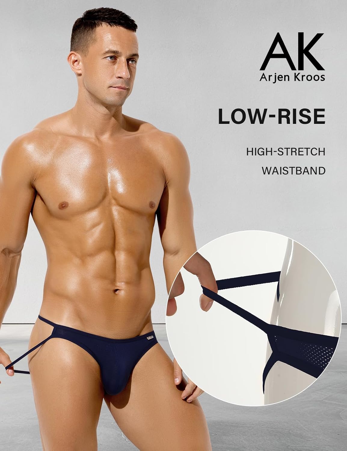 Arjen Kroos Mens Jockstrap Sexy Underwear Mesh Athletic Supporter Sport Low Rise Thong - Image 6