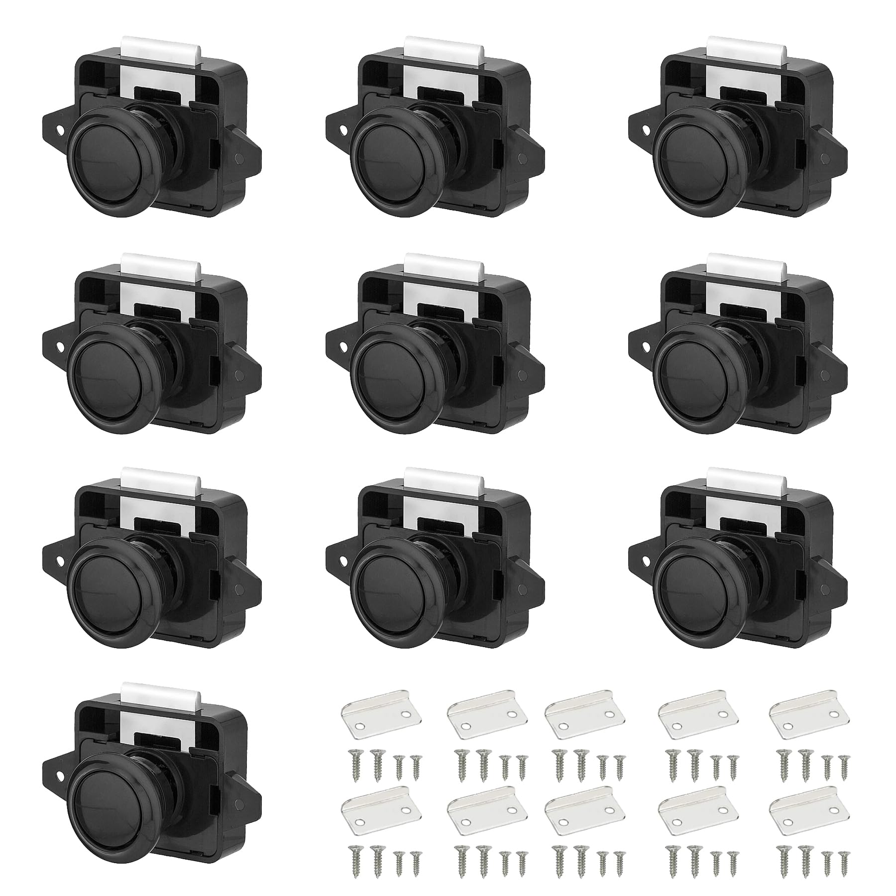 10 Pezzi Chiusura a pulsante, serratura per porta camper, Fit 15-18mm di Spessore RV Barca Van Yacht Porte Camper Caravan Armadio Dell'armadio