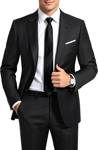 50% off deal for Men's Suit Set 5 PCS| 2 Fabric Type: Stretch & Standard - (size: 46 Short) on Amazon