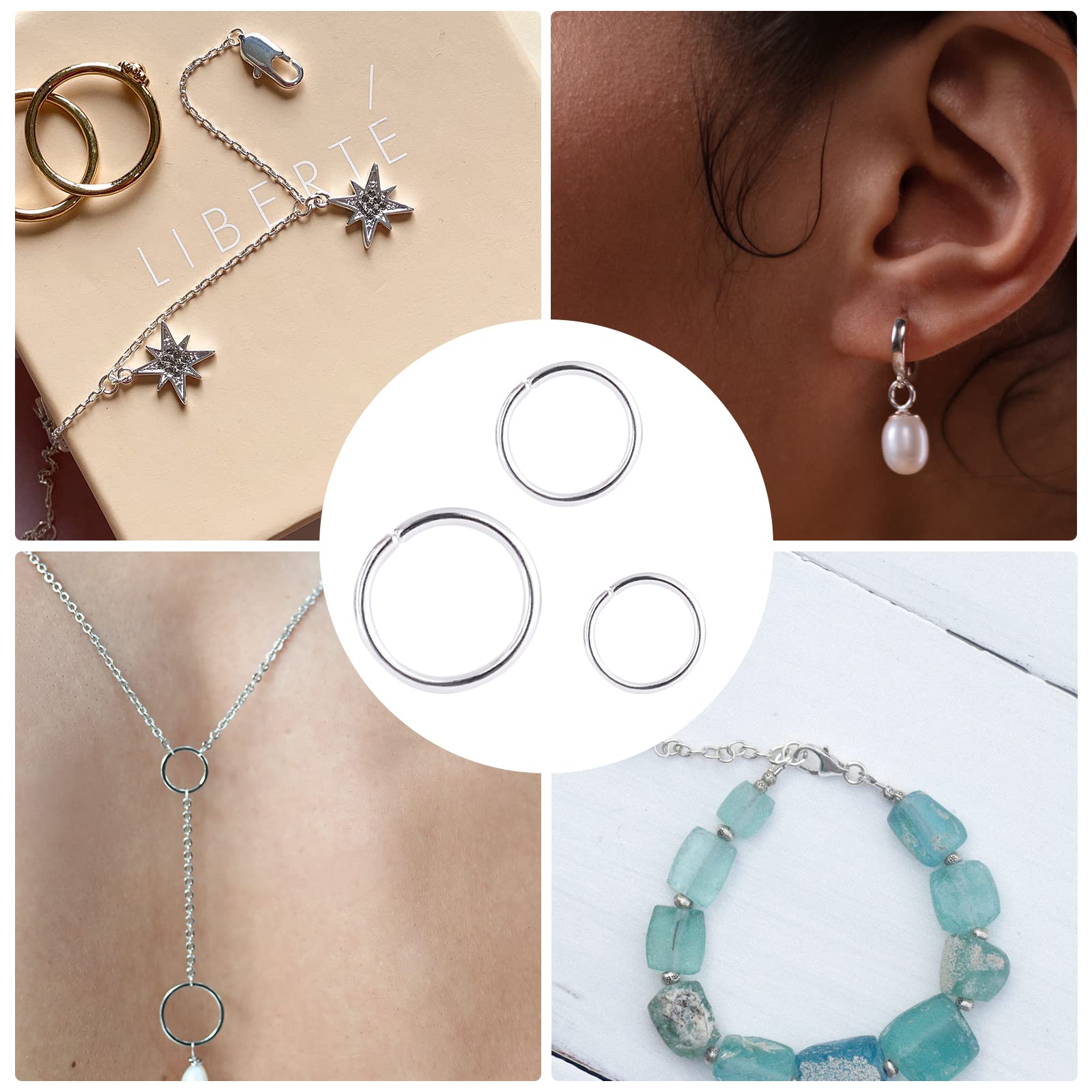 4 Stück 925er Sterlingsilber Split-Ringe – 4 Mm & 5 Mm Für Schmuck, Schlüsselanhänger & DIY (offene Biegeringe)
