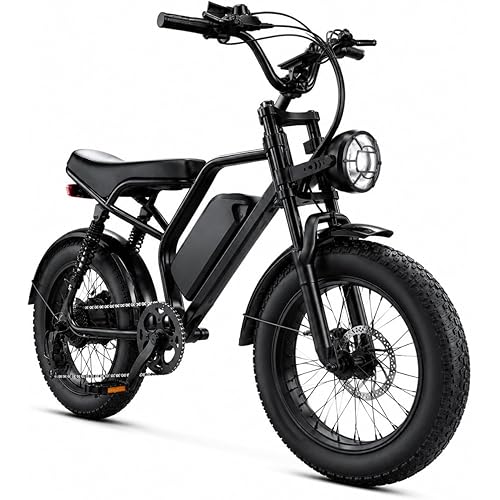 Electric Bicycle for Adults 750W Motor 28MPH 50 Miles Removable 48V Battery, 20/16"x4.0"Fat Tire Dual Disc Brakes, ebike Suitable for City Commuting