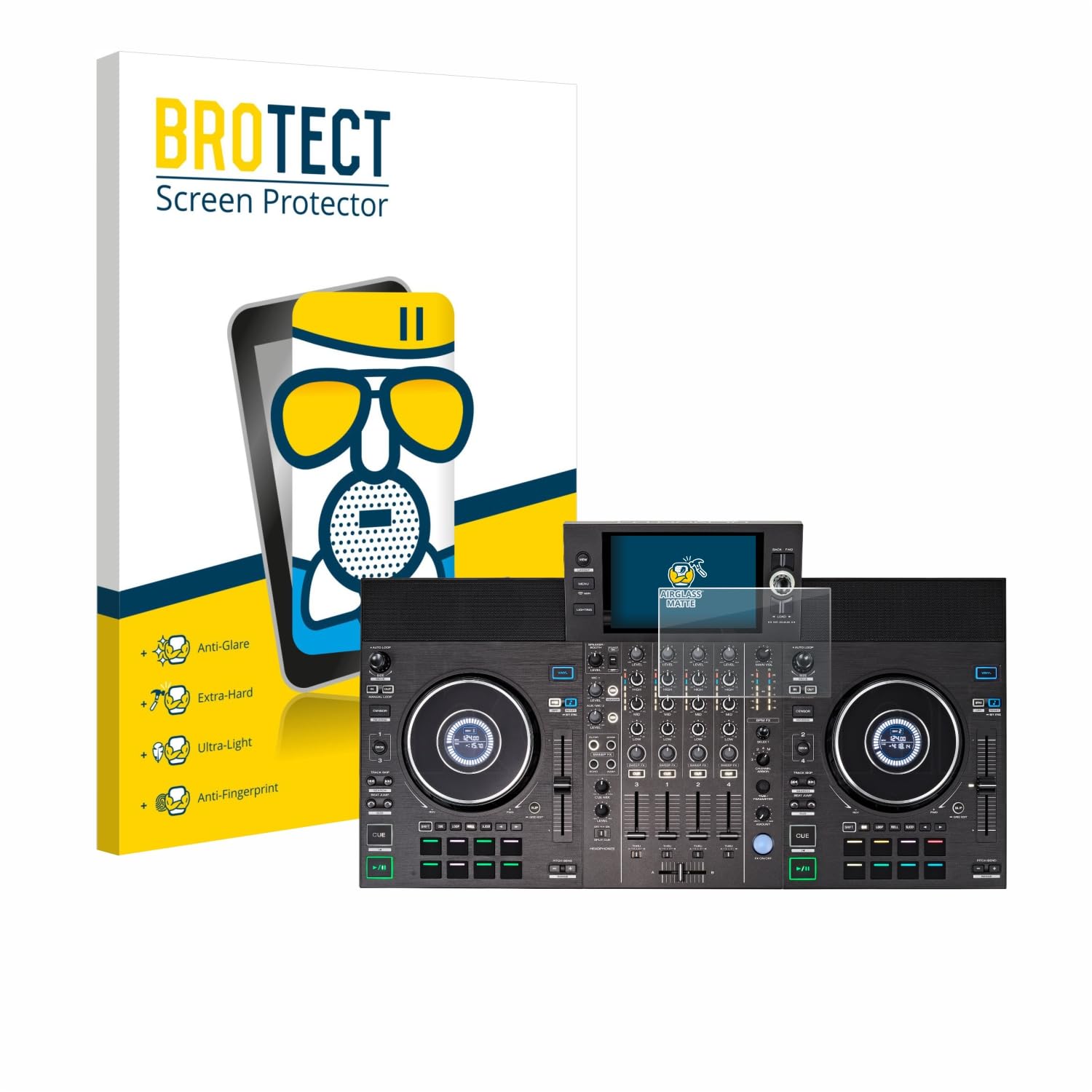 brotect Anti-Glare Glass Screen Protector Matte Compatible with Denon DJ SC Live 4 (Jog) - Anti-Scratch 9H Protection Film