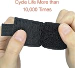 Organisateur de cordon d'extension(8 Pack), l'organisation et le rangement du garage, 16-Inch(Déplié) Bracelet de rangement lourd pour câbles, câbles, hoses et rotules, avec boucle Triangle pour accrochage - noir