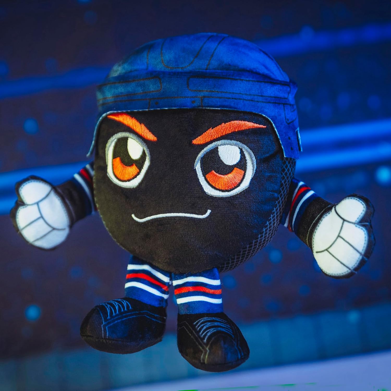 Bleacher Creatures Edmonton Oilers 8" NHL Kuricha Hockey Puck Sitting Plush - Soft Chibi Inspired Plush