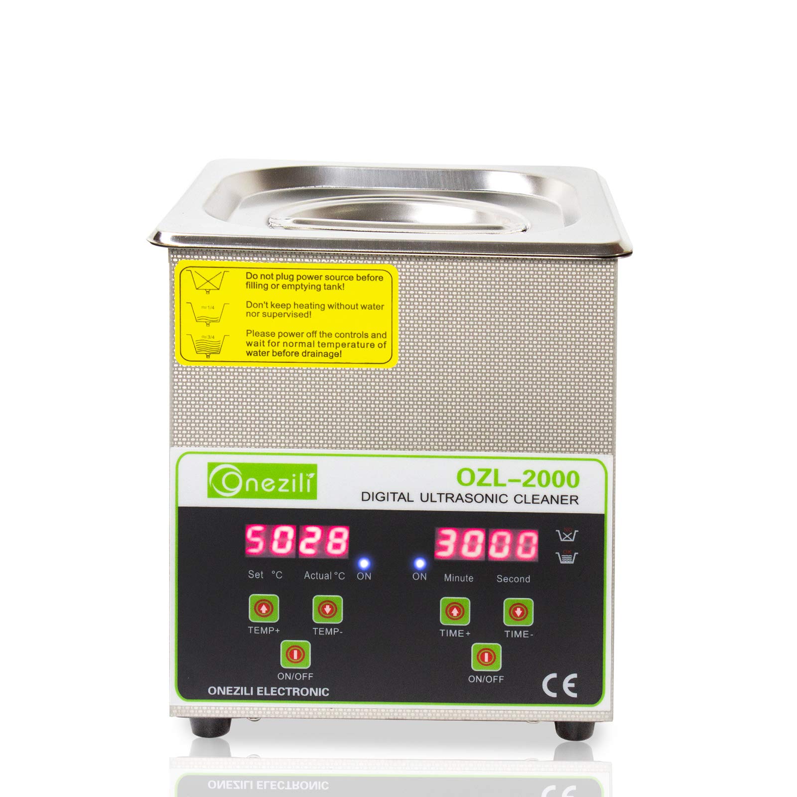 Limpiador ultrasónico profesional de funcionamiento digital, con cesta y temporizador, para limpieza de PCB grande, piezas de metal, herramienta (2L)