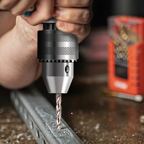 Miniatura 7 de Juego de 15 brocas de cobalto (116"-38"), acero de alta velocidad M35, longitud de giro para metal endurecido, acero inoxidable, hierro fundido,