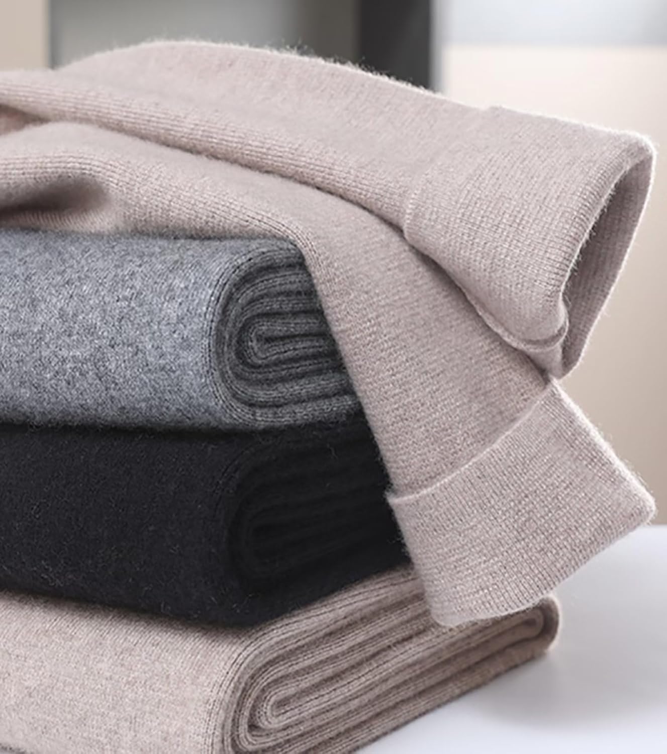 100% Cashmere Termico Strato Inferiore Base Legging Donna Uomo Intimo Caldo Pantaloni per Camminare Sciare, I(Men's Thickened), 3XL