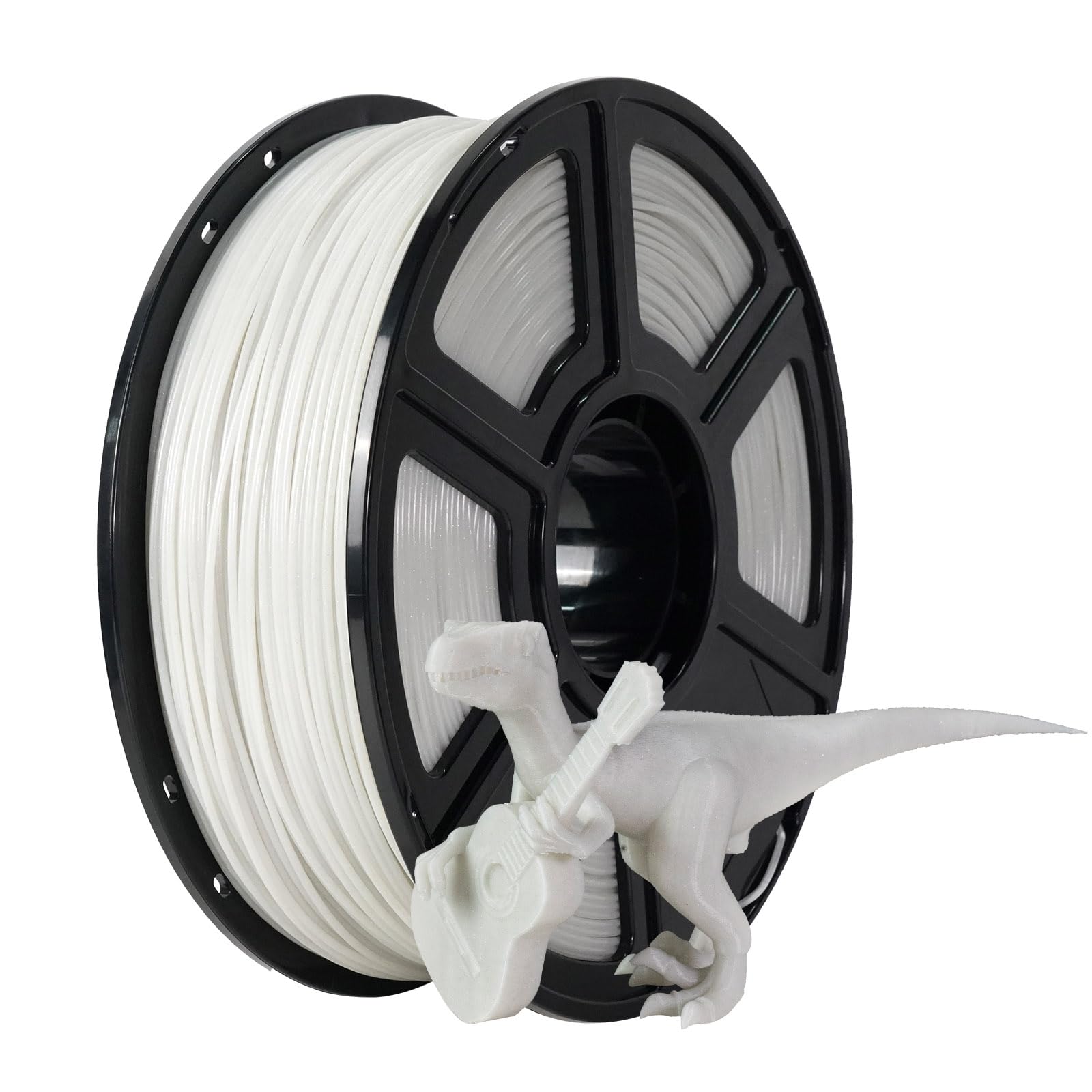 FLASHFORGE ASA Filament 1.75mm Sparkle White, 3D Printer Filament 1kg (2.2lbs) Spool, Dimensional Accuracy +/- 0.02mm, Durable, High UV-Resistant,