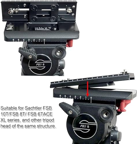 Miniatura 9 de iShoot Placa de liberación rápida para cámara, base de montaje QR compatible con trípode fluido, serie Manfrotto 500, serie 700 y Sachtler FSB