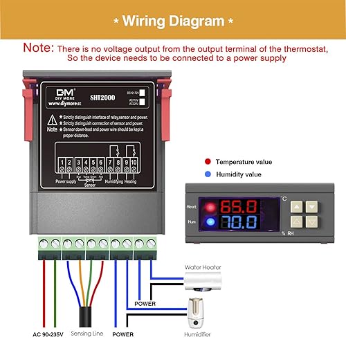 Miniatura 9 de diymore Termostato digital multiusos de temperatura Fahrenheit termostato con sensor (110-220V) ITC-1000F para fermentador de refrigerador,
