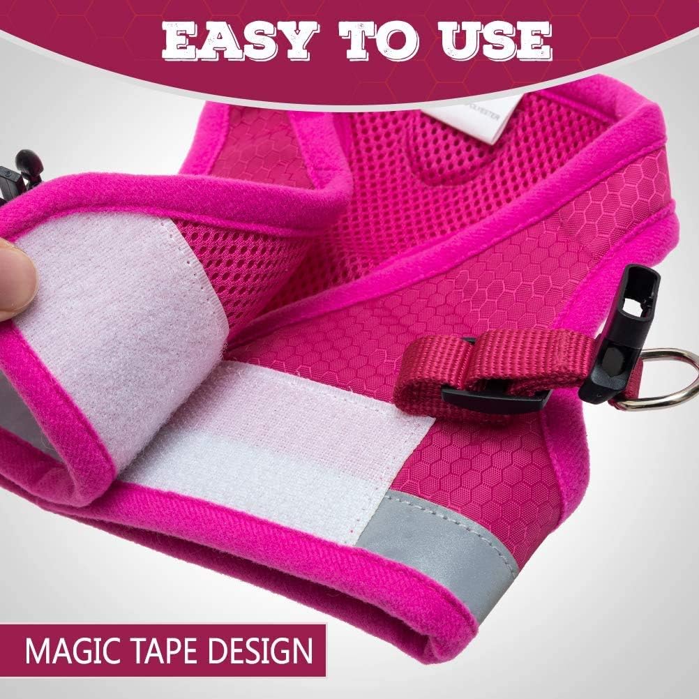 Cat Harness and Leash Set - Escape Proof Adjustable Cat Harness for Walking, Soft Mesh Reflective Pet Vest Harness for Cats Puppies
