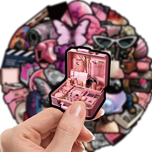 Miniatura 5 de 100 piezas de calcomanías estéticas Calcomanía retro de chicas del centro de la ciudad Y2K Lindas calcomanías cibernéticas de moda de los 2000