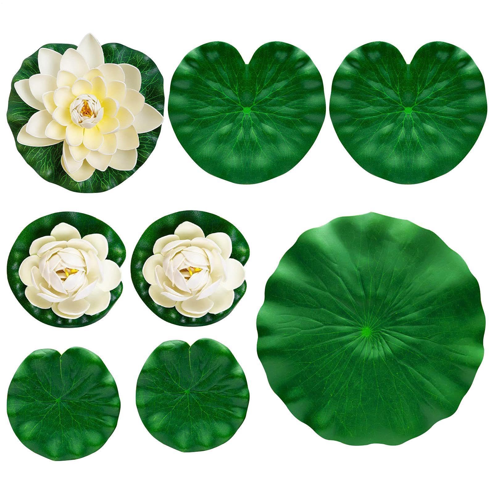 Fleurs flottantes artificielles de bassin réalistes pour raviver un jardin sans entretien