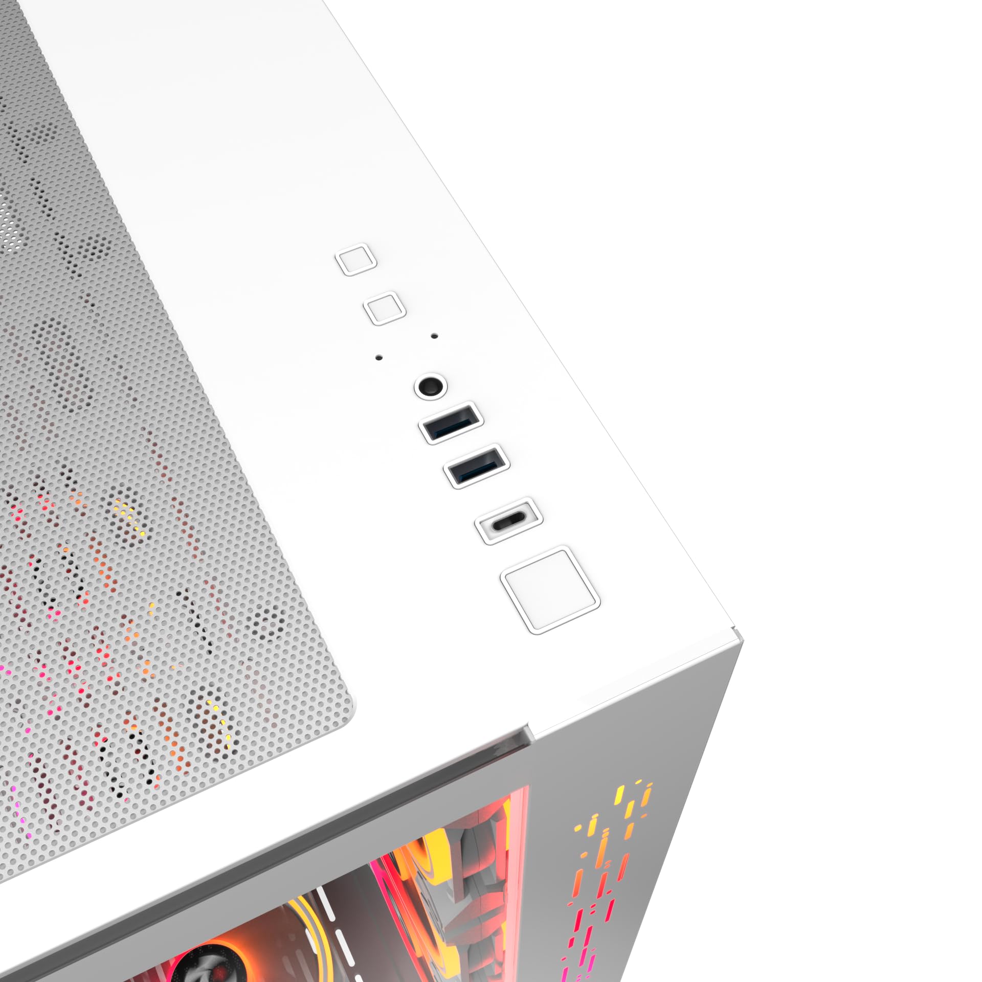 Mred - Pc Gamer Atx - White Rgb Crystal Sea