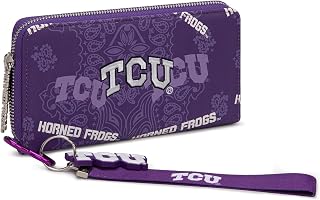 NCAA Wristlet Purse for Women, Clutch Wallet with RFID Blocking Card Slot, Sport Fans Purse for Gift