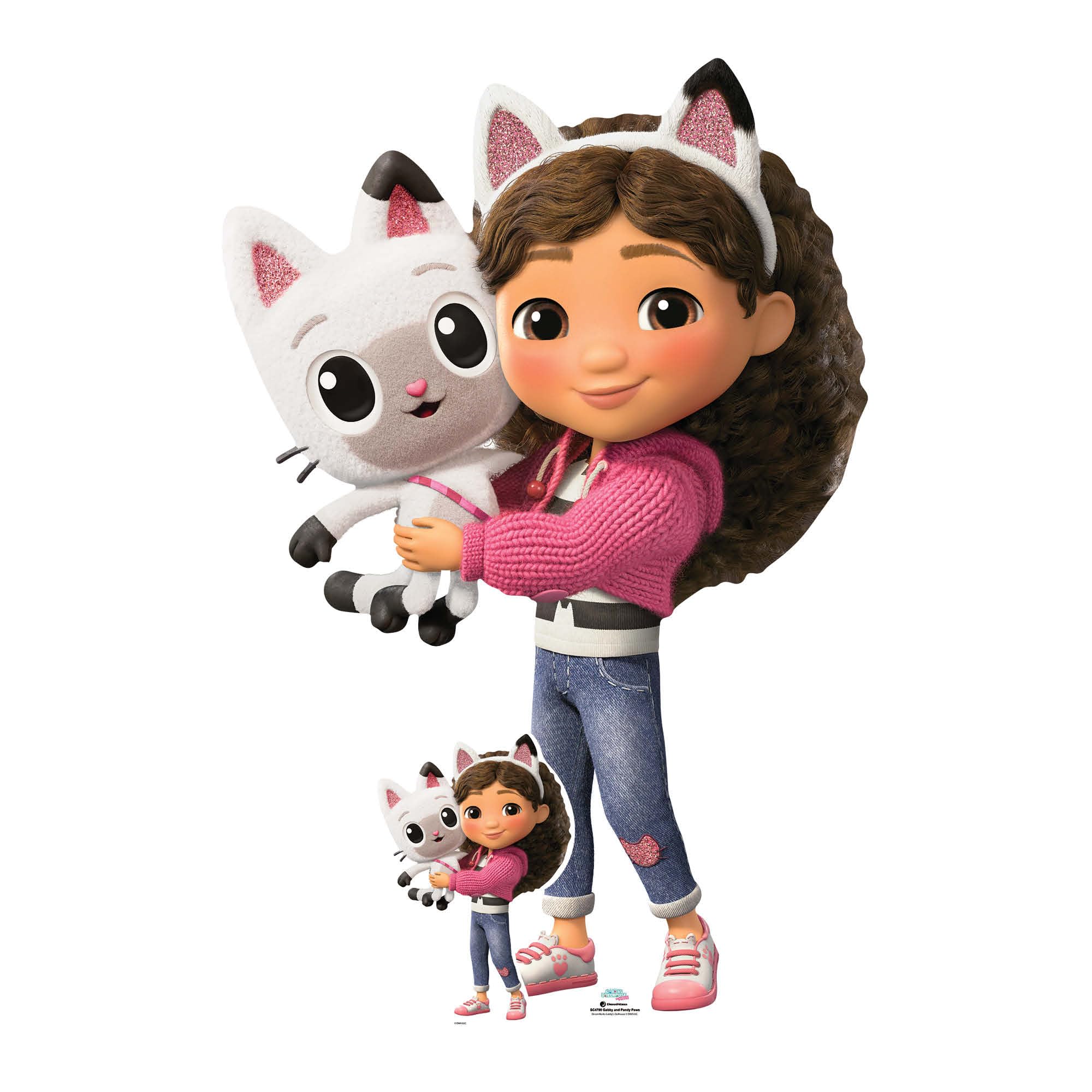 Star Cutouts SC4790 Gabby and Pandy Paws from Gabby’s Dollhouse – 136cm Large Cardboard Cutout | Official Party & Bedroom Decoration