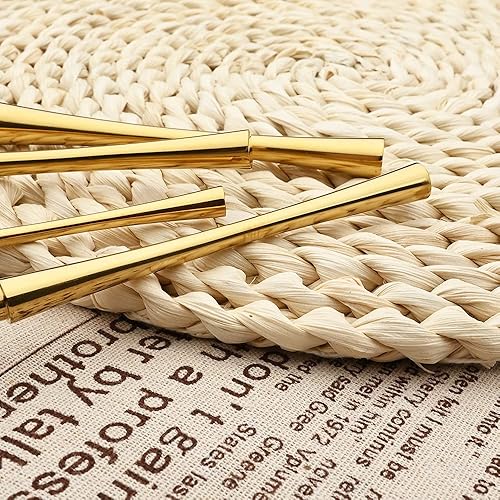 Miniatura 6 de Cucharas de café doradas, 4 piezas de 6.89 pulgadas, cucharas de té de acero inoxidable con chapado en oro de titanio, cucharas de servicio pulidas