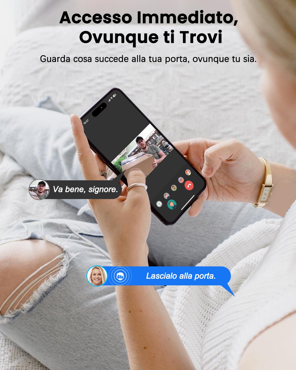 Bextgoo Spioncino Digitale WiFi, 2K Videocitofono WiFi, Display 4,3" Pollici, Batteria 8000mAh, Visione 170°, Visione Notturna, Rilevamento Umanoidi AI, Audio Bidirezionale, Scheda da 32 GB Inclusa