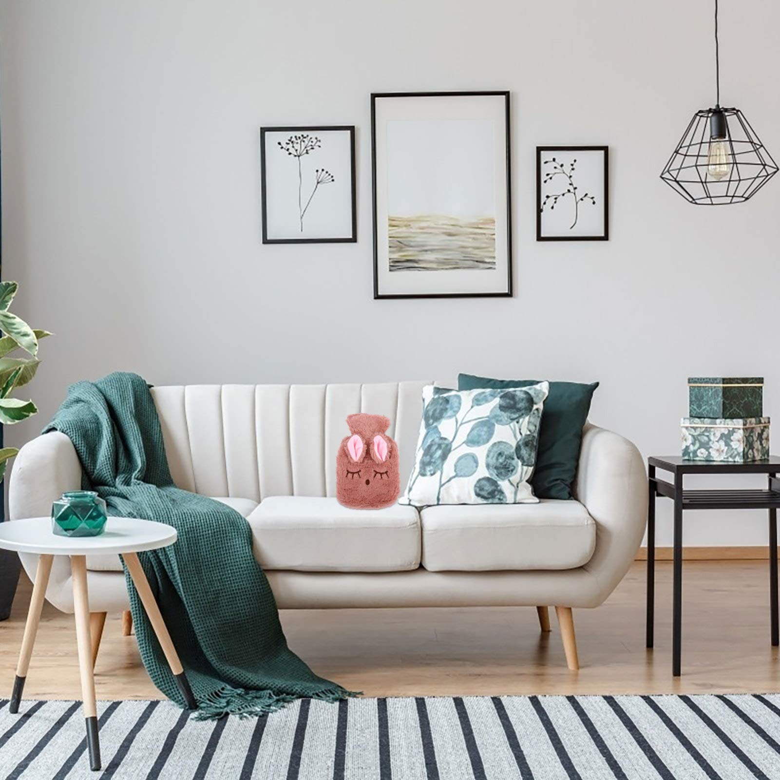 FOMIYES 1Set Fashionable Hand Warmer with Detachable Cover Cute Cartoon Design for Winter Hot Water Bag for Aches and Pains Easy Fill Wide Mouth for Cold Compress Use