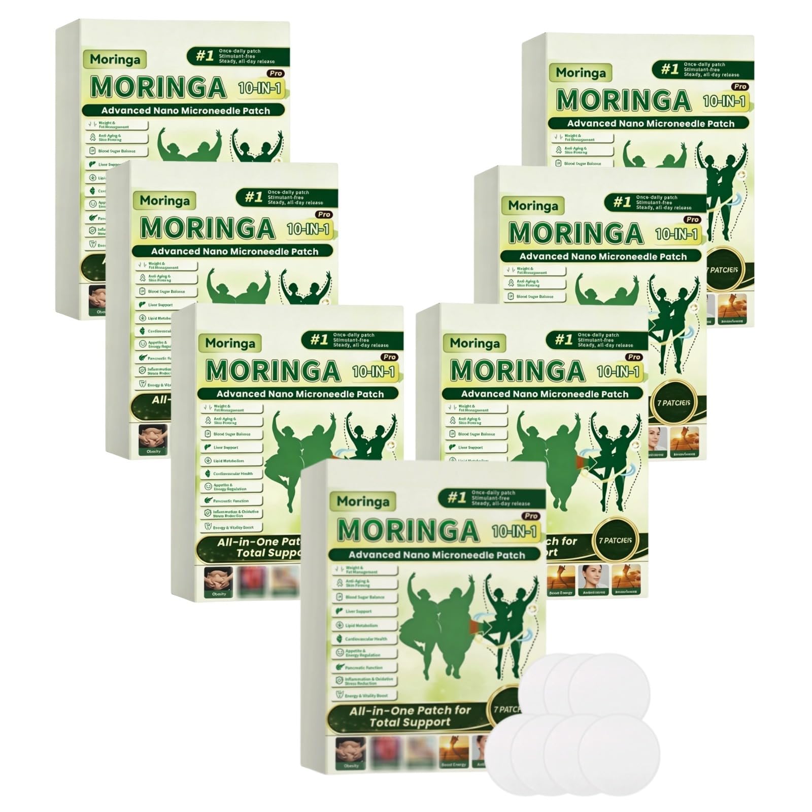 Plaster wyszczuplający 10 w 1 Moringa i Berberyna, naturalna nano-mikroneedle, ultra cienka niewidoczna, łatwa w aplikacji, spłaszcza brzuch, ujędrnia skórę, codzienne użytkowanie dla mężczyzn i