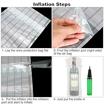 Travel Bottles Wine Bottle Travel Protector Bags, Monkkino 8 Packs Travel Size Bottles