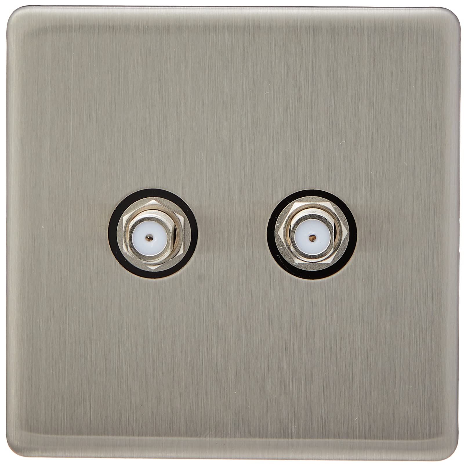 Alliance Electrical Black Aet Sl2gskybl 2 Gang Screwless Sky Socket With Insert