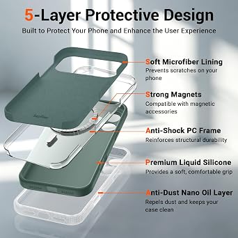 SUPFINE Silicone & Magnetic for iPhone 17 Pro Case