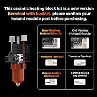 Vista 2 de Creality 2025 K1 SE/K1C/K1/K1 Max Hotend Upgrade Kit de Bloque de Calefacción Cerámico, Terminal con Hebilla, Kit Oficial de Boquilla de Cambio