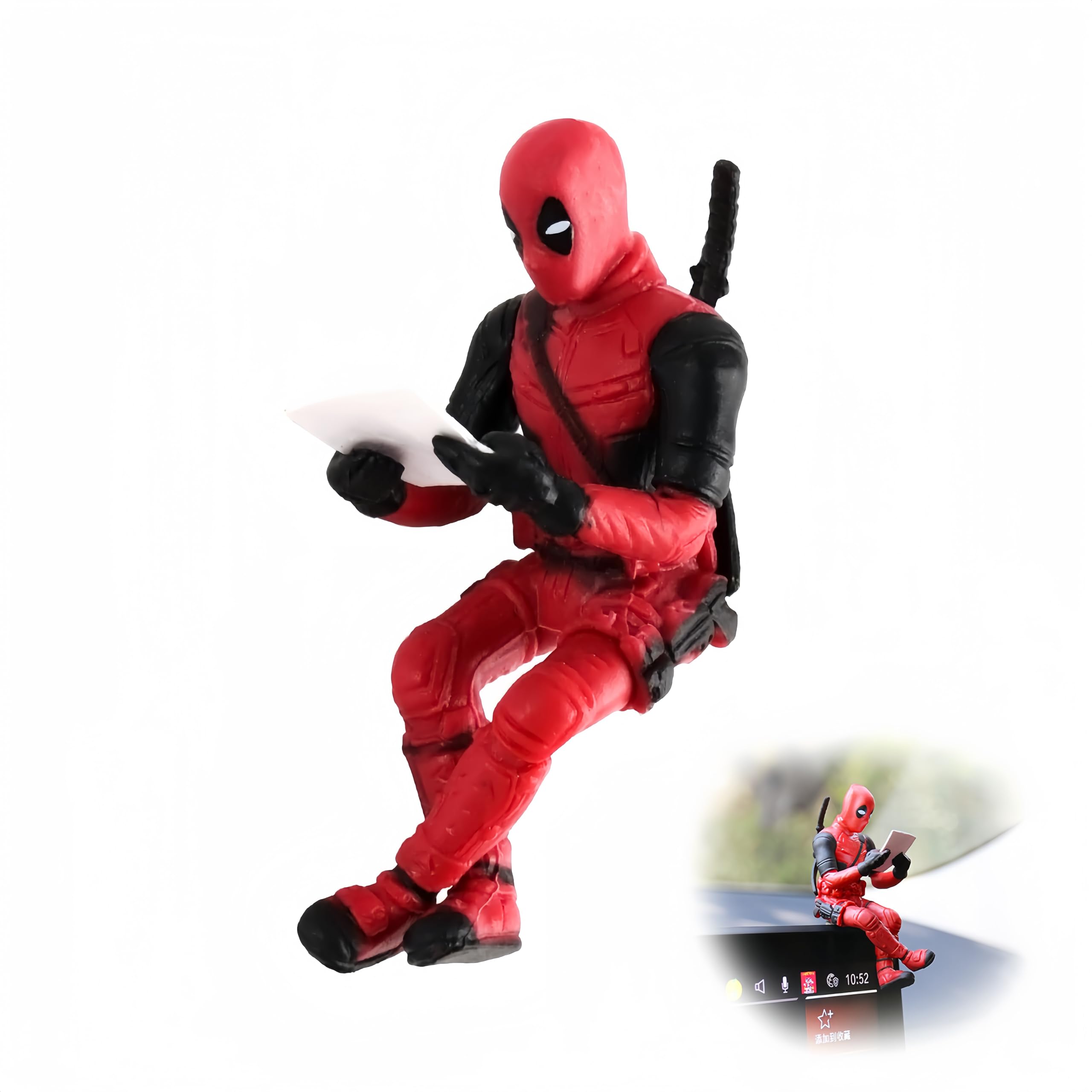2 Pezzi Ornamento Auto Deadpool Oscillante - Decorazione Carina Per Specchietto Retrovisore | Regalo Per Fan - Foto 8