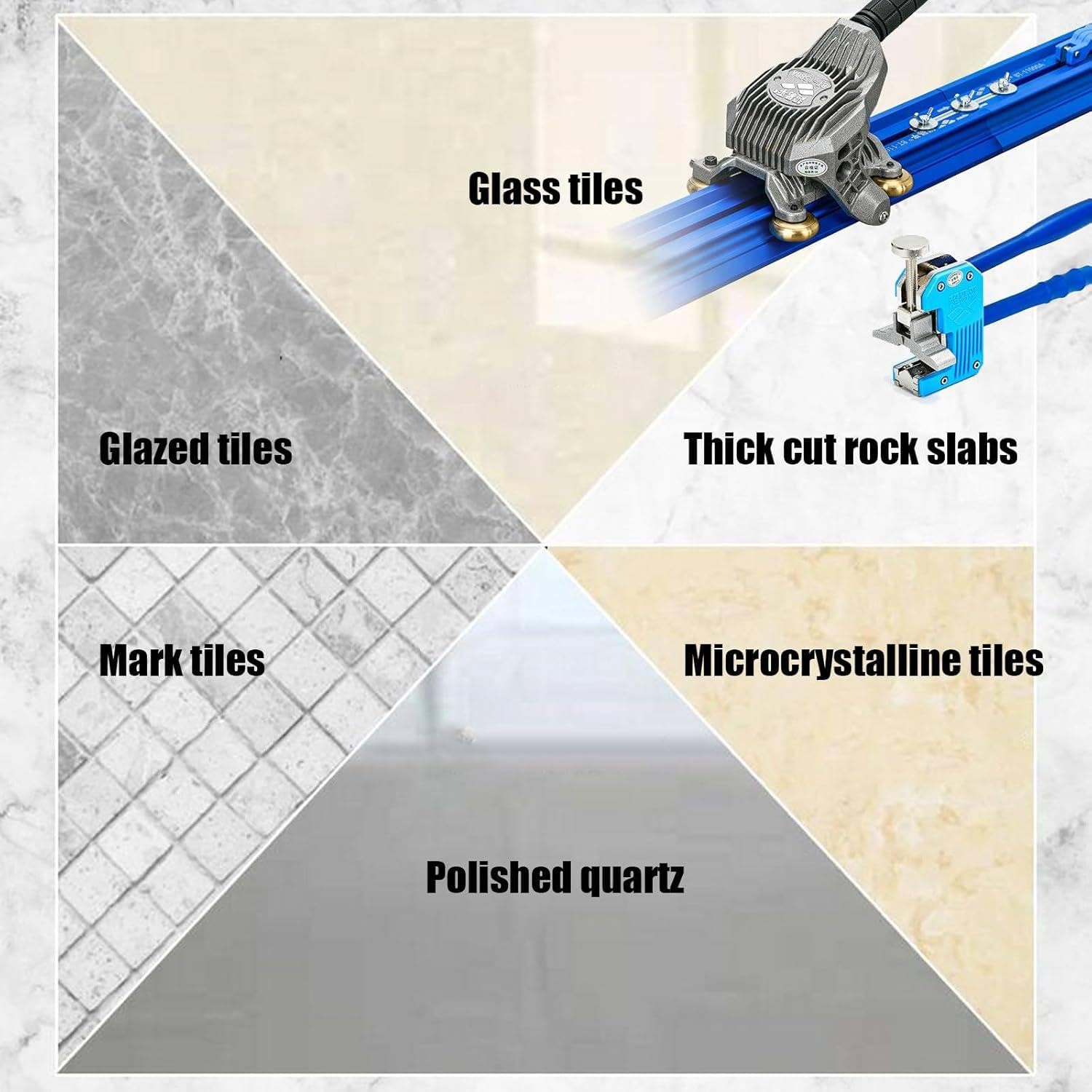 Cortadora de Azulejos de Gran Formato Manual con Ventosas y Cuchilla de Empuje, Corte Preciso en 8 Segundos para Porcelana y Cerámica, Longitud 2.2m a 3.8m, Herramienta Profesional 3m