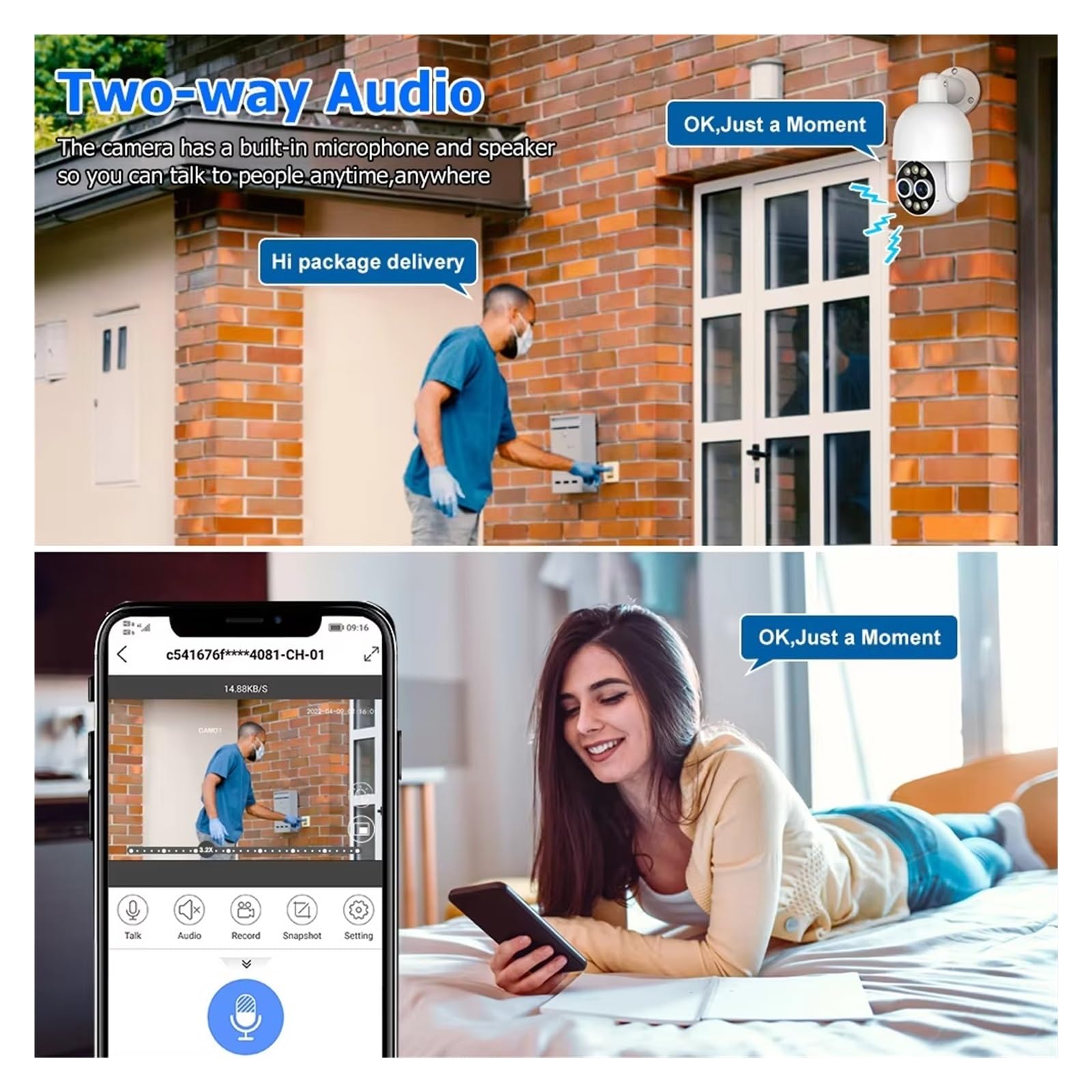 Kamera 4K 8CH 8MP PTZ POE System Bezpieczeństwa 8-krotny Zoom Z Podwójnym Obiektywem Nagrywanie Detekcją Człowieka Do Monitoringu CCTV(None,8CH NVR 6pcs Cameras)