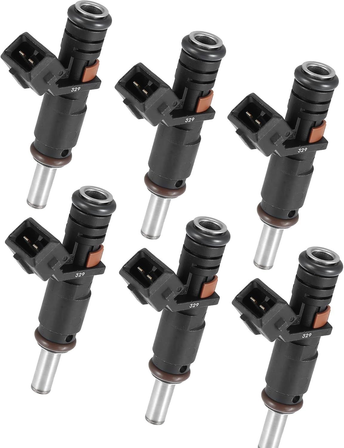 ACROPIX Fuel Injector Nozzle Fit for BMW 325i - Pack of 6 Black