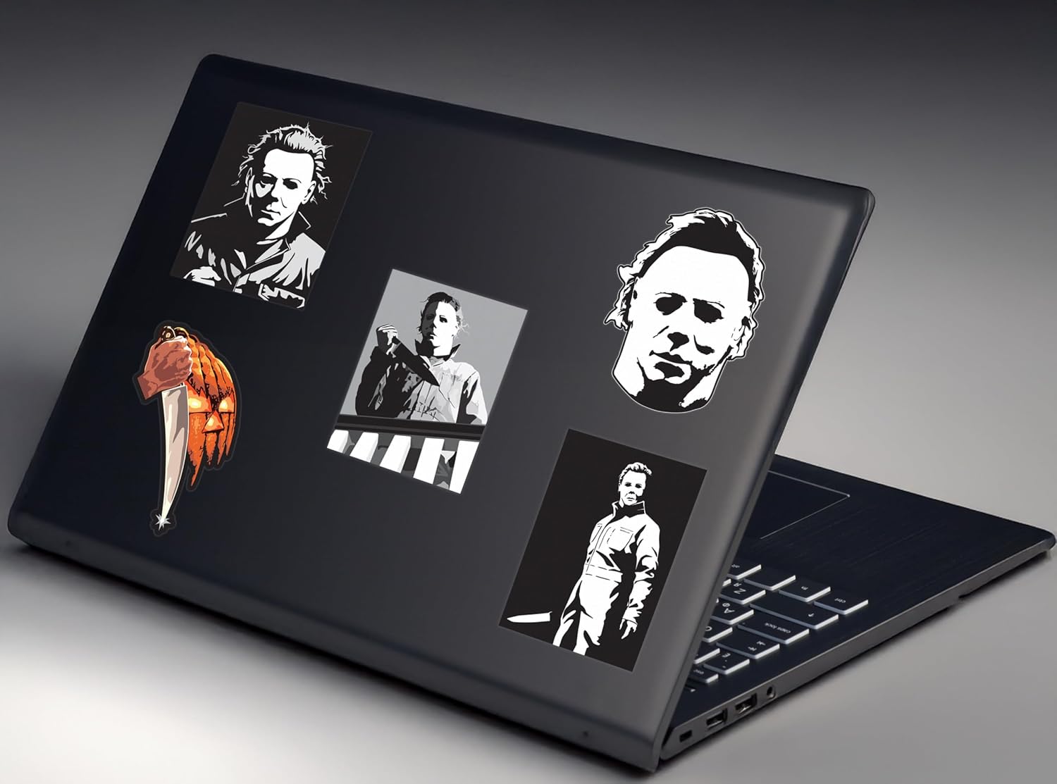 Elektroplate Officially Licensed Michael Myers Iconic Scenes Halloween Dynamic Decals | Premium Auto-Grade Weatherproof Vinyl Stickers for Car, Devices, Tumbler & More | Made in the USA | Set of 5