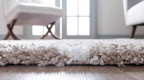 Miniatura 4 de Unique Loom Rabat Shag Collection - Alfombra de área, 4 x 6 pies, color gris pardo