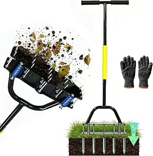 Manual Aerator Lawn Tool with 17 Spikes