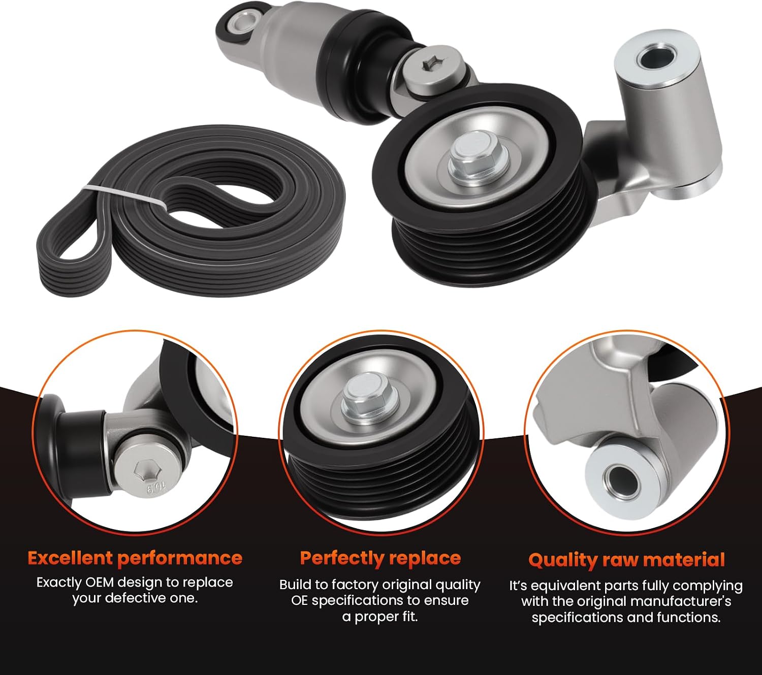 12686272 Drive Belt Tensioner Assembly Compatible with C7 Corvette 6.2L 2014 2015 2016 2017 2018 2019, Replaces 12668977