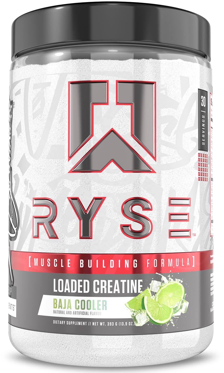RYSE Loaded Creatine, (Baja Cooler, 30 Servings), Muscle Building Formula, Enhance Size, Strength & Endurance, Creatine Monohydrate, Betaine Anhydrous, Magna Power®, Creatine HCl, PeakATP®