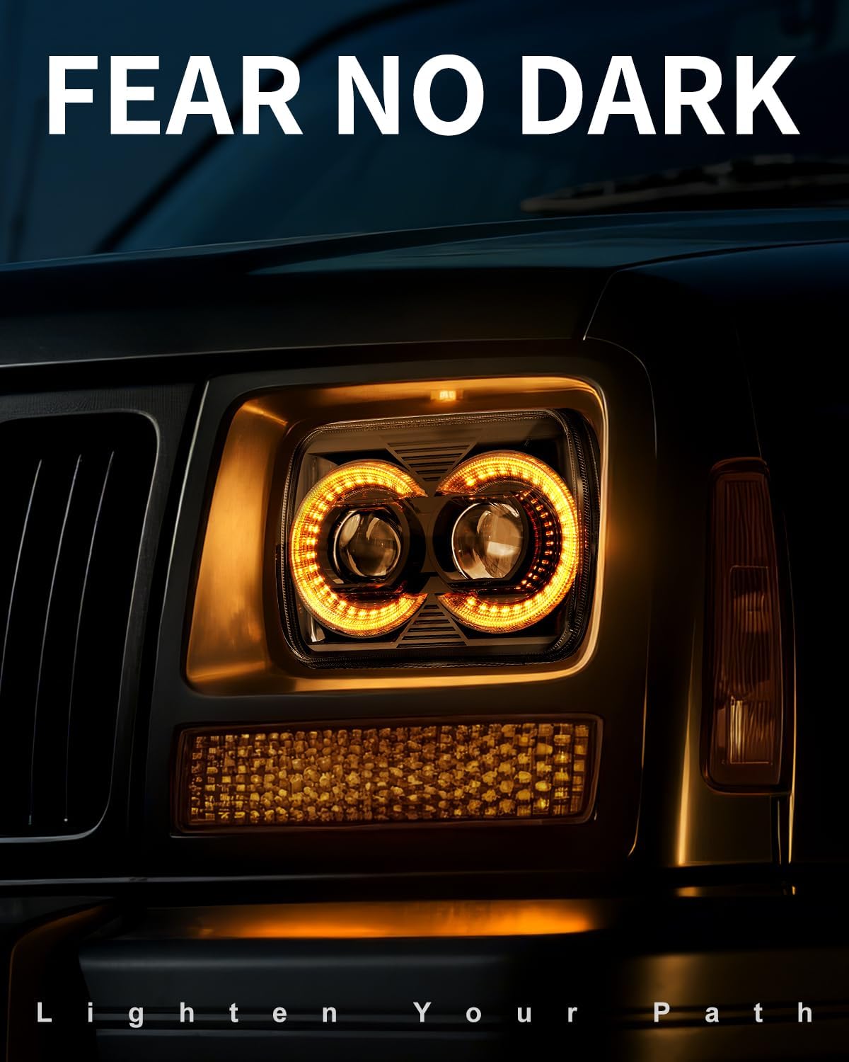 DOT 180W 5x7 Led Headlights 7x6 H6054 headlight Compatible with Jeep Wrangler YJ Cherokee XJ Bright DRL Turn Signal Hi/Low Beam Ford Chevy GMC Toyota Nissan Dodge Truck Van etc Black