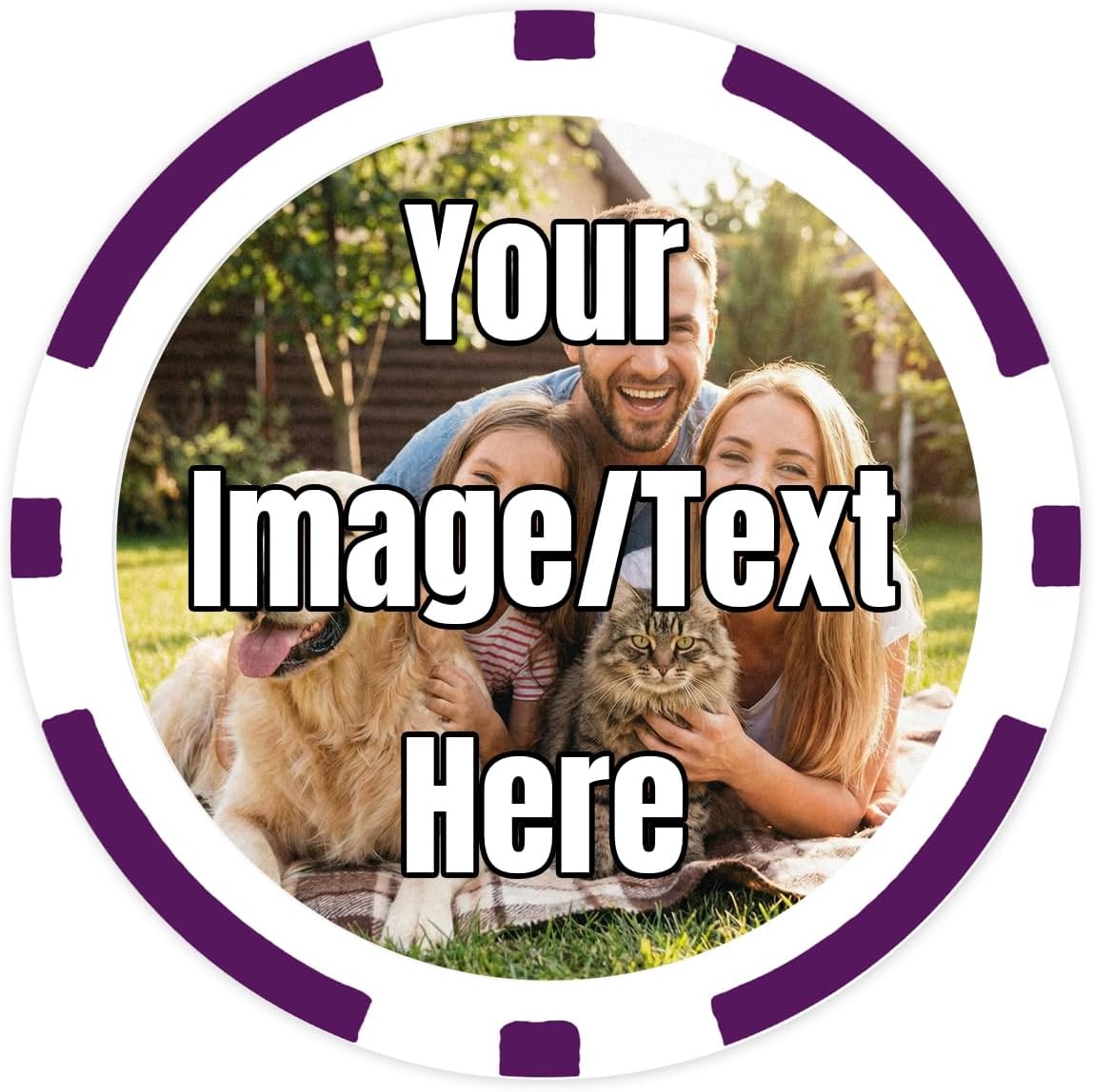 DA VINCI 50 Custom Poker Chips with Your Image, Logo, Design, or Text on Heavy 11.5 gram Casino Sized Chips (Red)