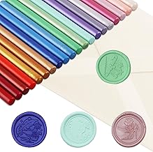 Bâton de Cire à Cacheter, Hillylolly 20 Pièces Cire à Cacheter pour Pistolet, Baton de Cire pour Sceau, pour Lettre Cartes Invitations de Mariage Cadeau
