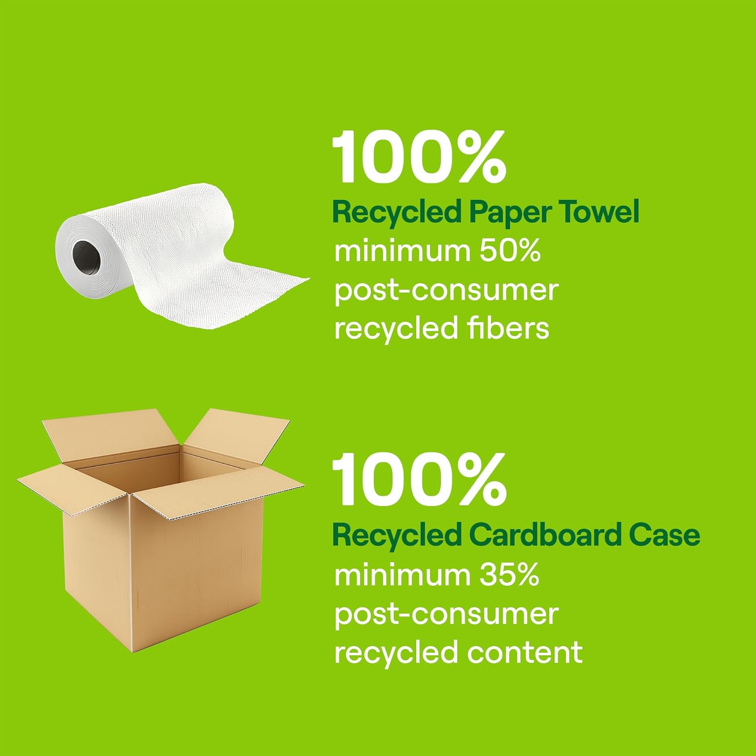 Seventh Generation Paper Towels, 100% Recycled Paper, 2-ply, 6 Rolls (Packaging May Vary)