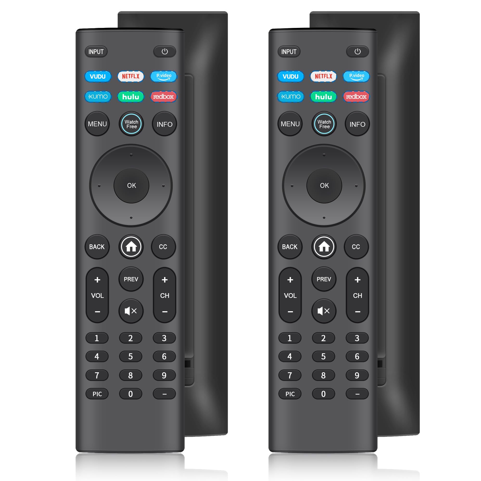 Paquete de 2: repuesto para control remoto VIZIO Smart TV para XRT140 XRT136 XRT260 XRT270 con 6 botones de acceso directo universal para Vizio Smartcast D/E/M/P/PX/V/OLED Series - No necesita