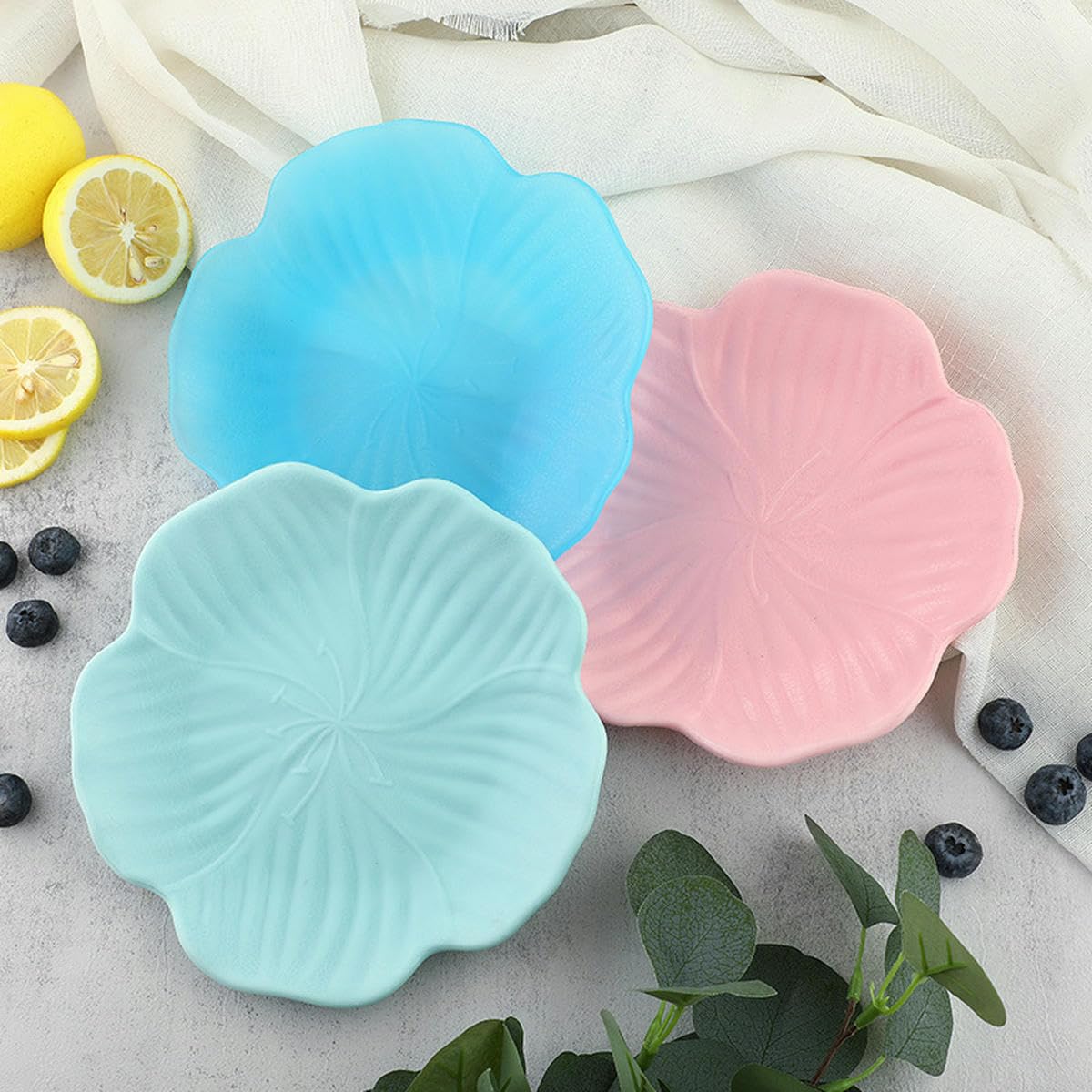 Petal Design zestaw tacek na biżuterię, 2 sztuki, różowe tace do przechowywania naszyjników, kolczyków i pierścionków, dekoracyjna taca na przekąski, idealna do prezentacji biżuterii i organizacji