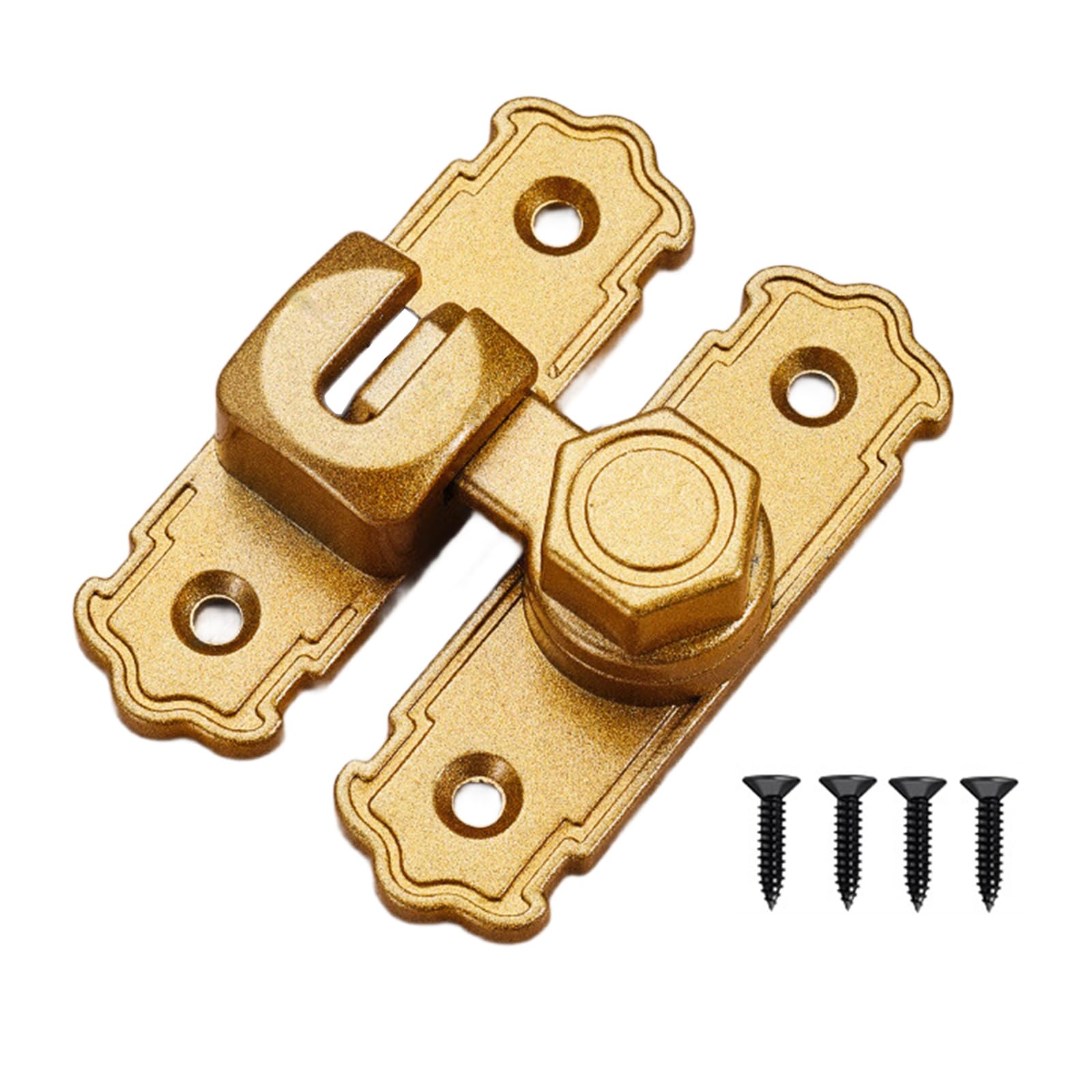 Tertioi Gold Duty 90/180 Degree Slide Swing Latch With Enhanced Security Design Easy To Install Heavy Duty Security Latch For Barn Door Gate