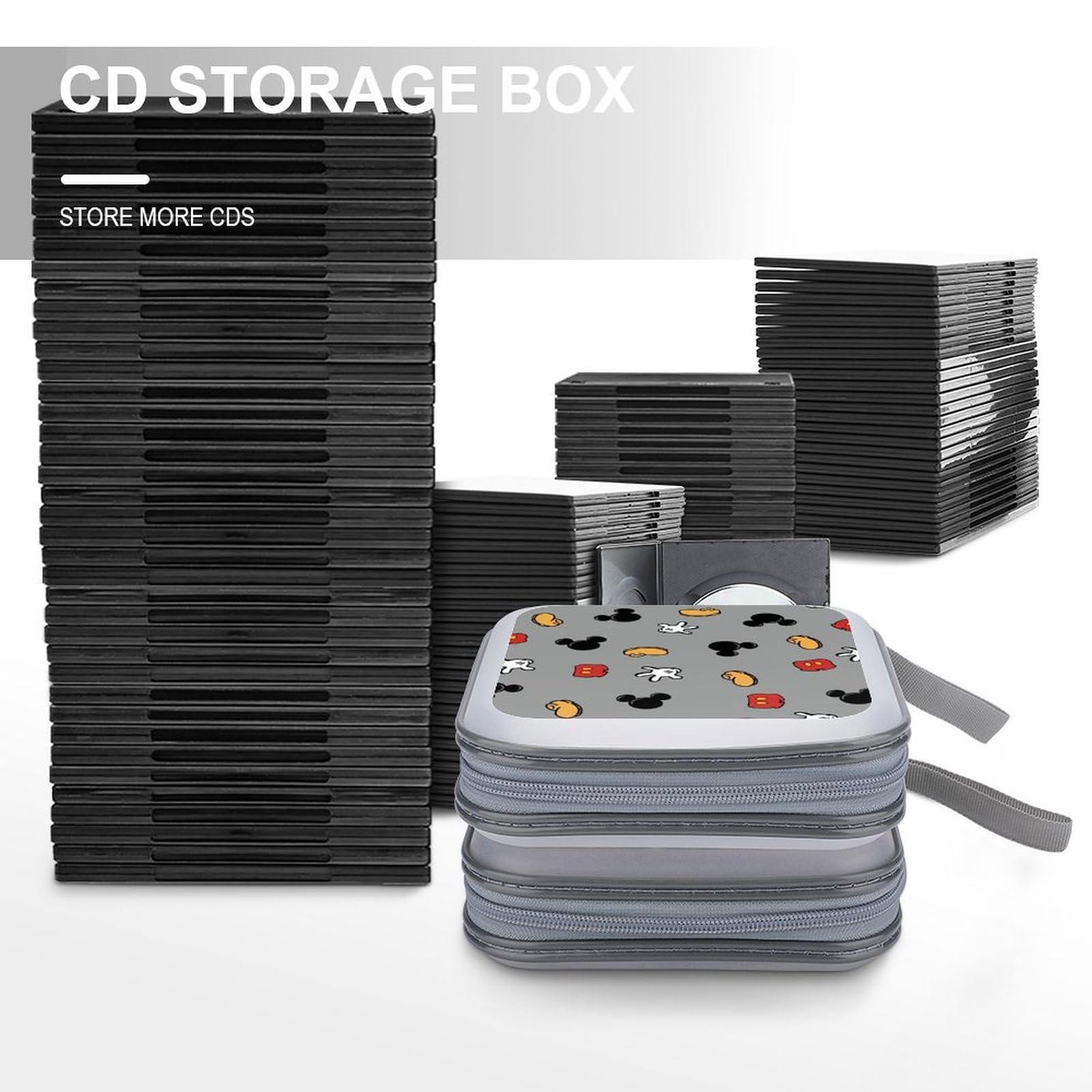 Amazon.co.jp: CDケース ミッキーマウス CD/DVD収納バッグ DVD