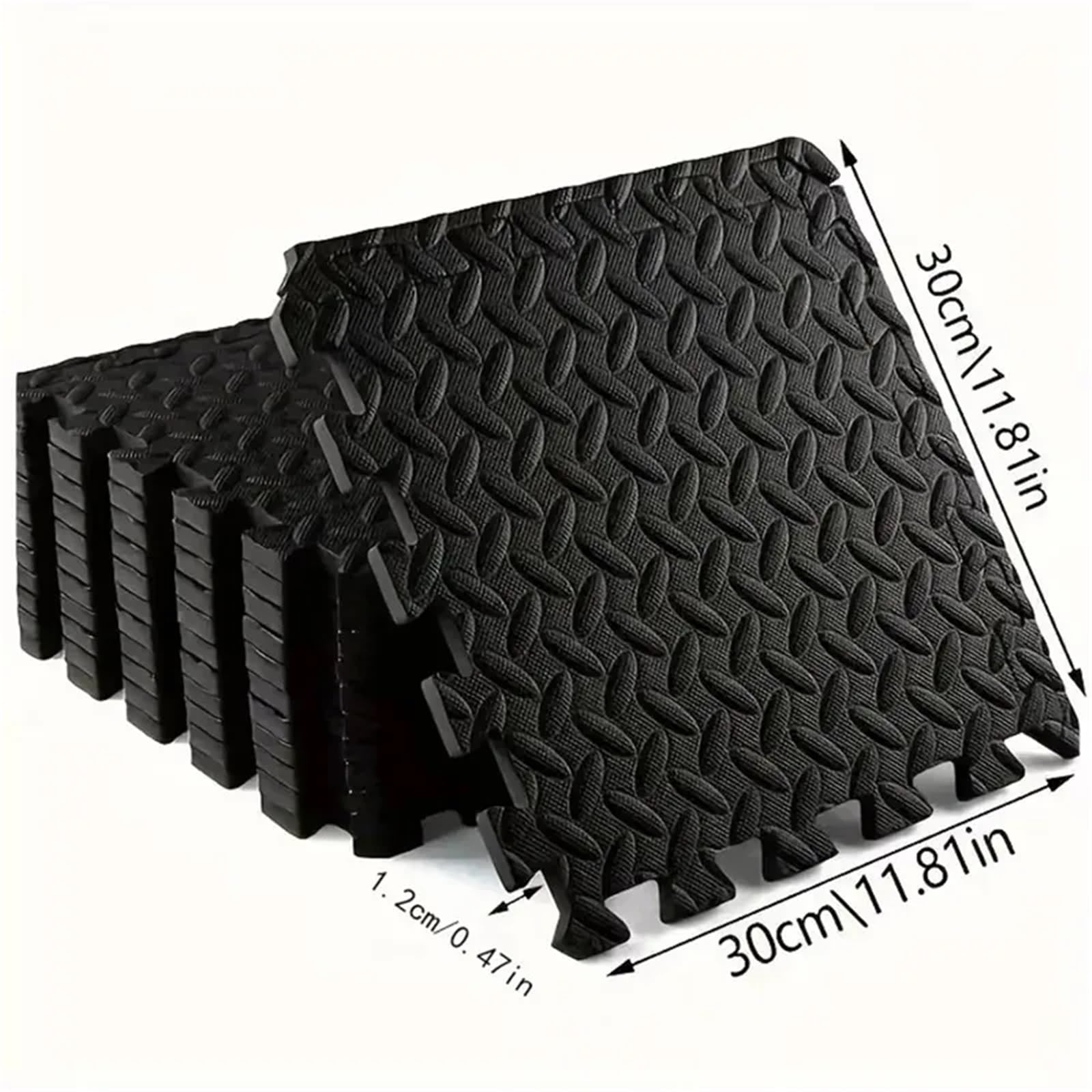 Esterilla Fitness Puzzle Esterilla de Espuma EVA entrelazada for Ejercicios de Fitness(Grey 12pcs)