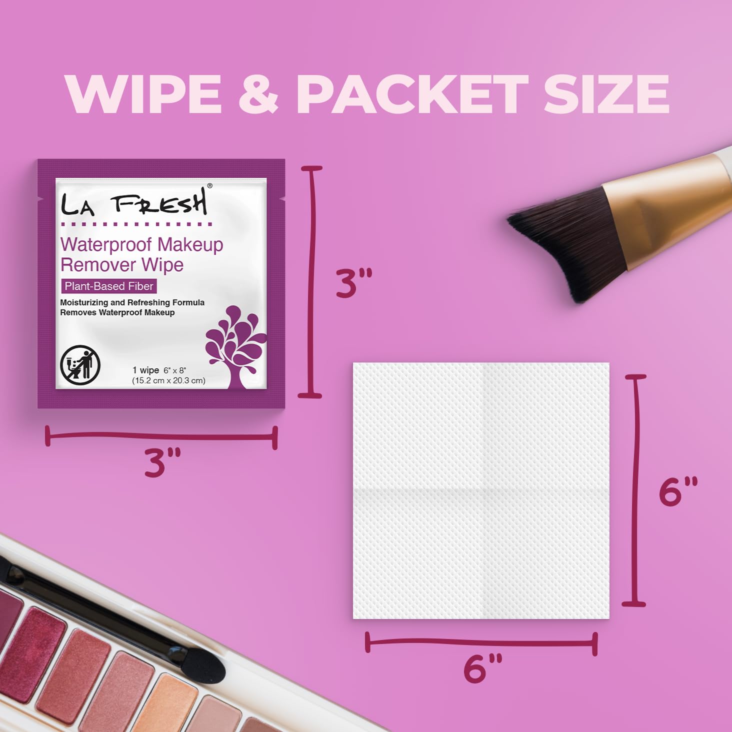 La Fresh 24/7 Makeup Remover Wipes, Easily Remove Waterproof Makeup and Moisturizing, Pack of 200 Individually Wrapped Wet Wipes, Skincare Travel Essentials